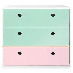 Commode COLORFLEX façades tiroirs mint-mint-sweet pink