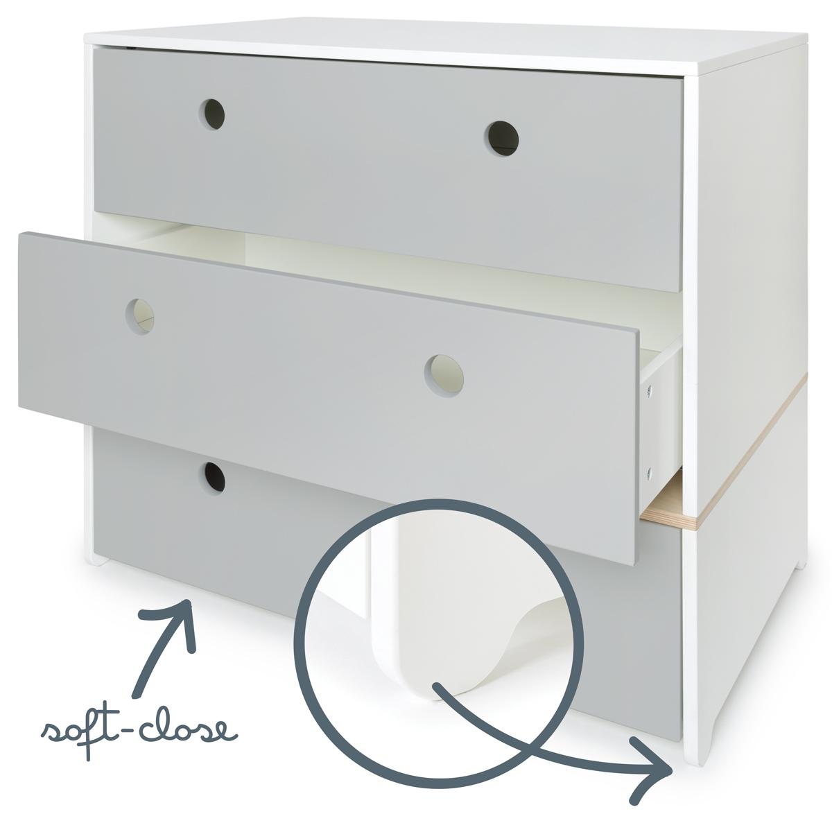 Commode COLORFLEX façades tiroirs pearl grey 