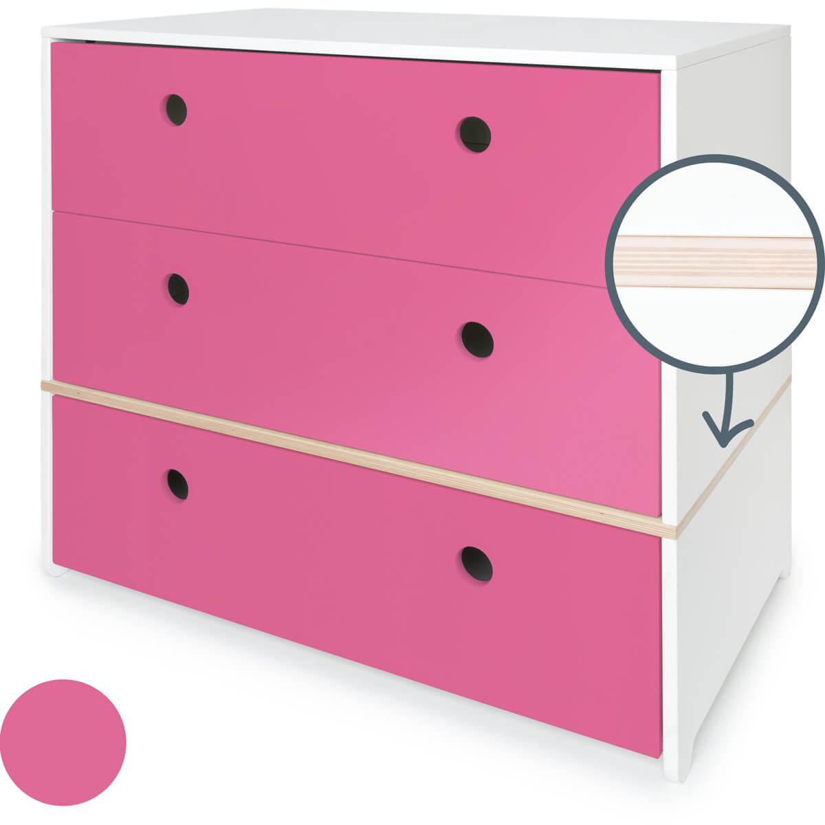 Commode COLORFLEX façades tiroirs pink