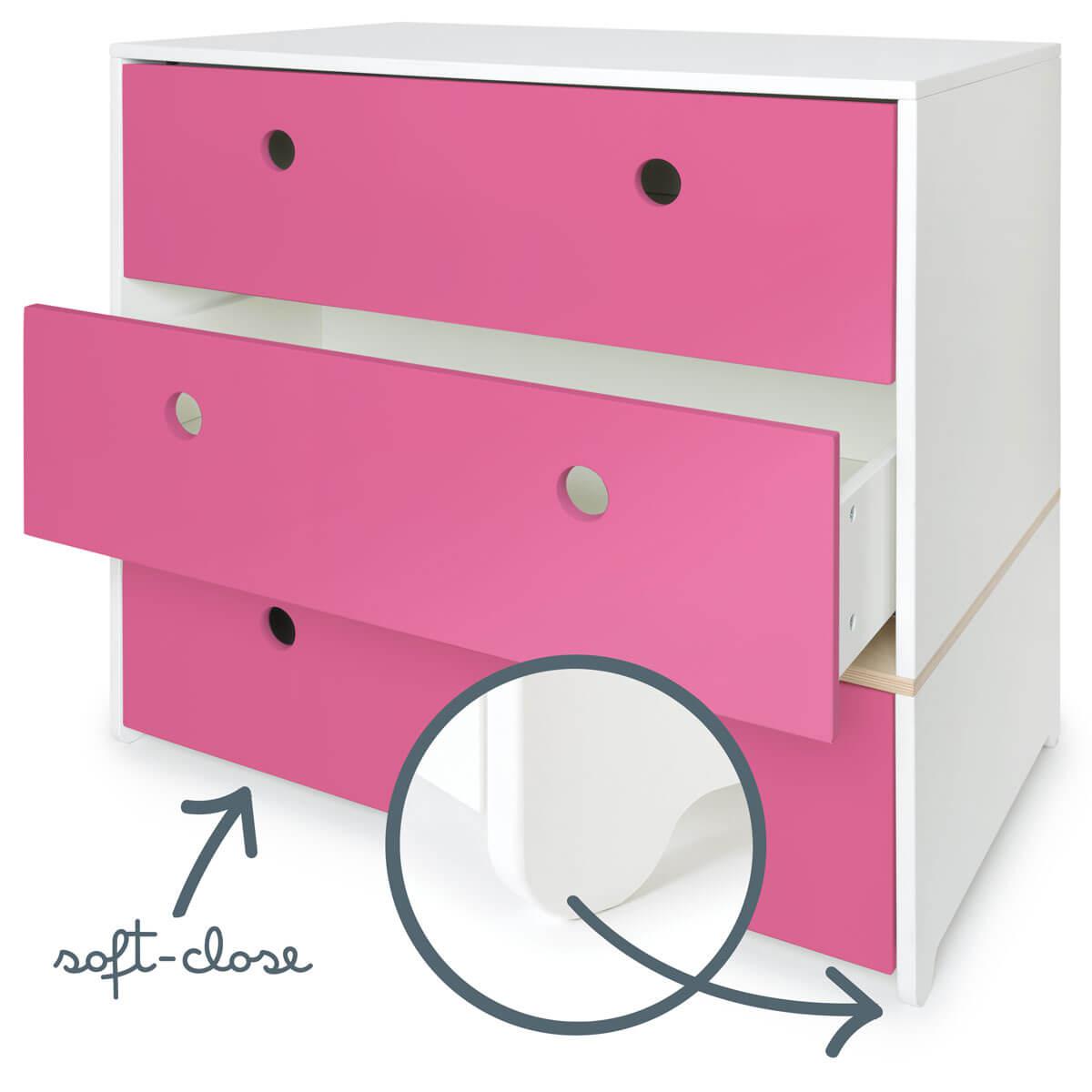 Commode COLORFLEX façades tiroirs pink