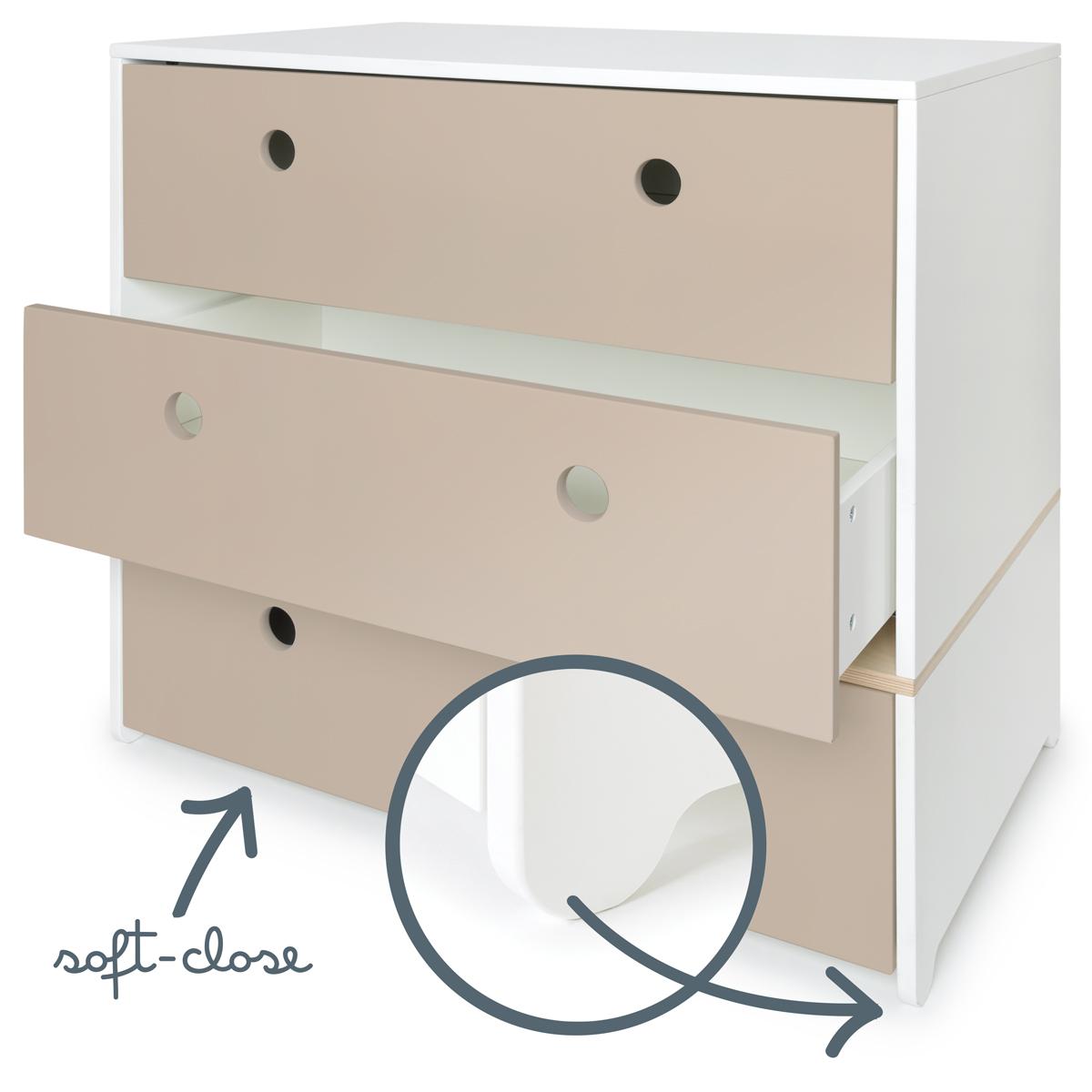 Commode COLORFLEX façades tiroirs warm grey