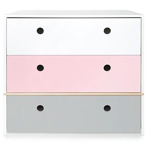 Commode COLORFLEX façades tiroirs white-sweet pink-pearl grey 