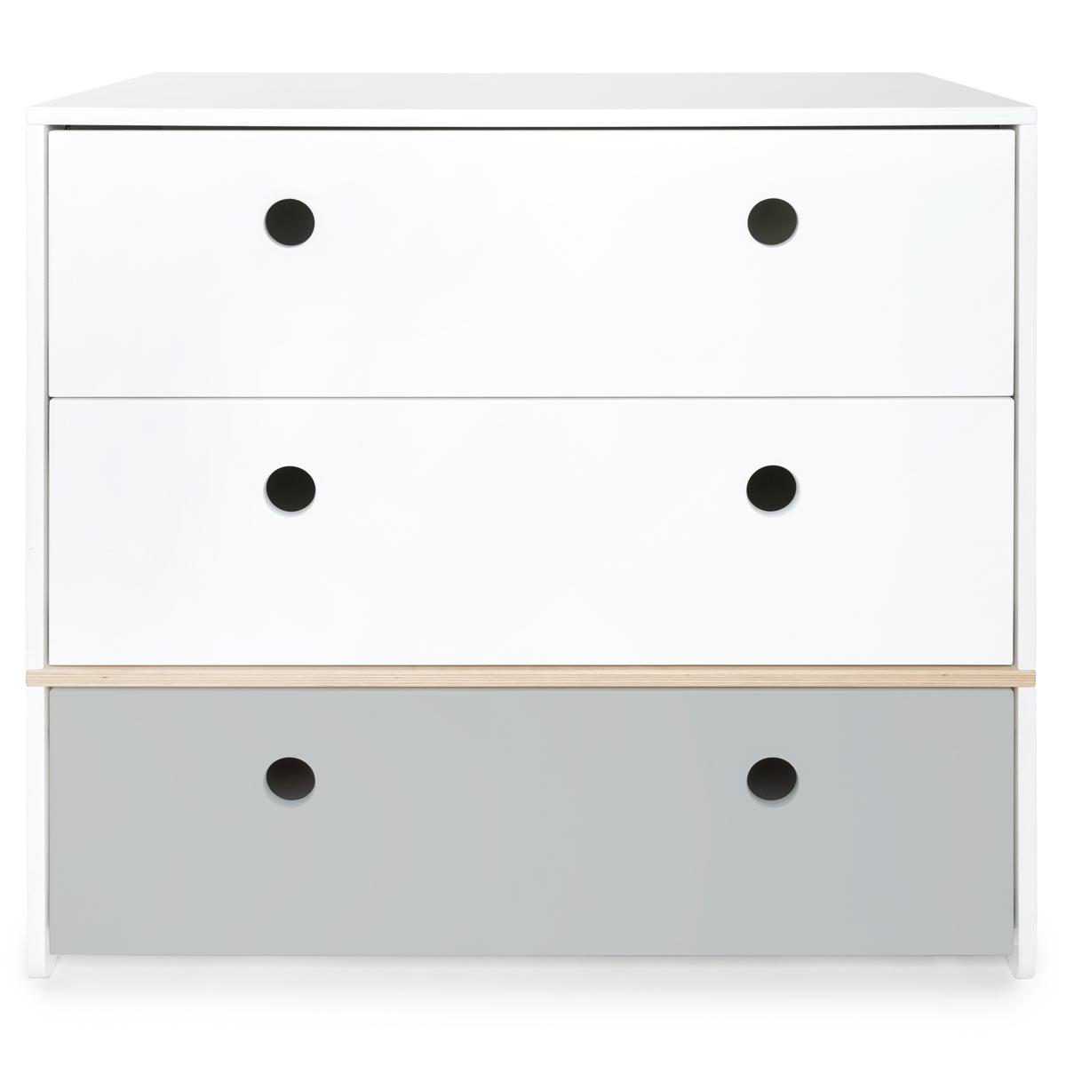 Commode COLORFLEX façades tiroirs white-white-pearl grey