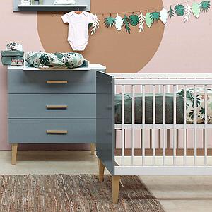 Commode EMMA Bopita blanc-gris