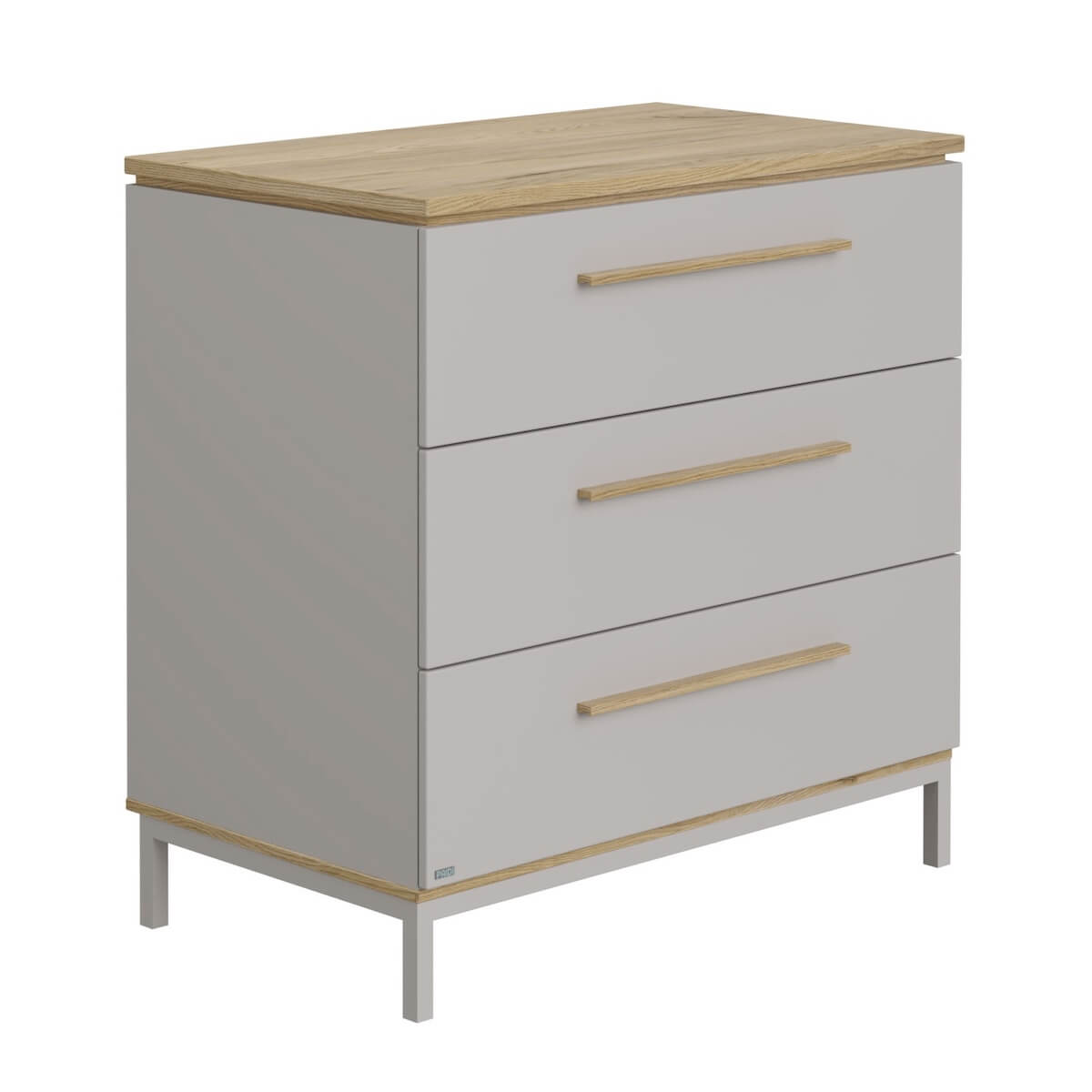Commode étroite BENNE Paidi Chêne Montana gris ardoise