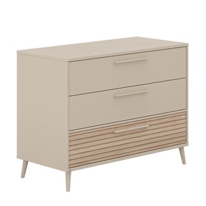 Commode large 3 tiroirs EEFJE Paidi Beige cashmere-chêne
