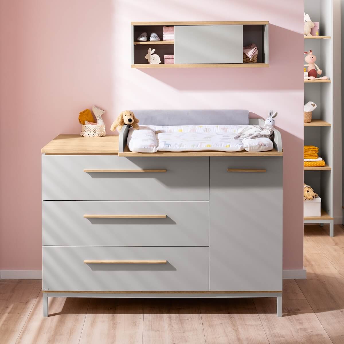 Commode large BENNE Paidi Chêne Montana gris ardoise