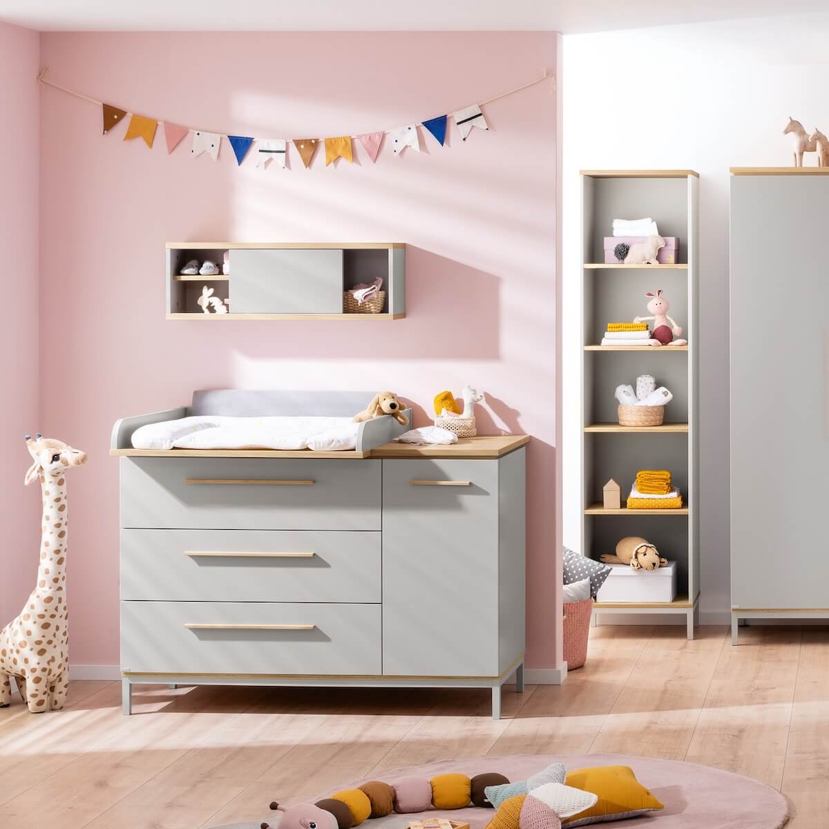 Commode large BENNE Paidi Chêne Montana gris ardoise