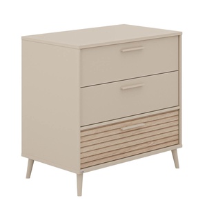 Commode small 3 tiroirs EEFJE Paidi Beige cashmere-chêne