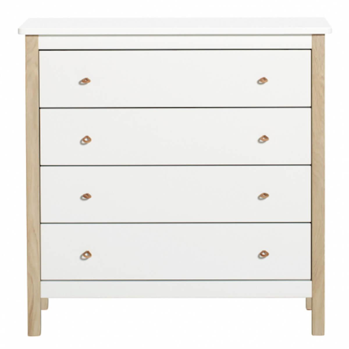 Commode WOOD Oliver Furniture blanc-chêne
