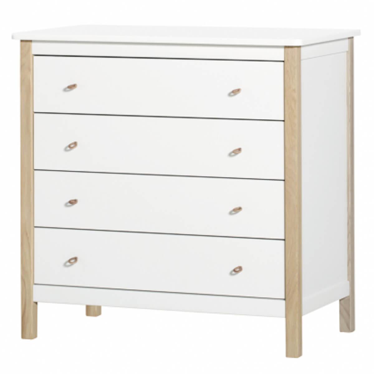 Commode WOOD Oliver Furniture blanc-chêne