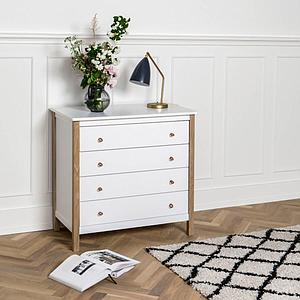 Commode WOOD Oliver Furniture blanc-chêne