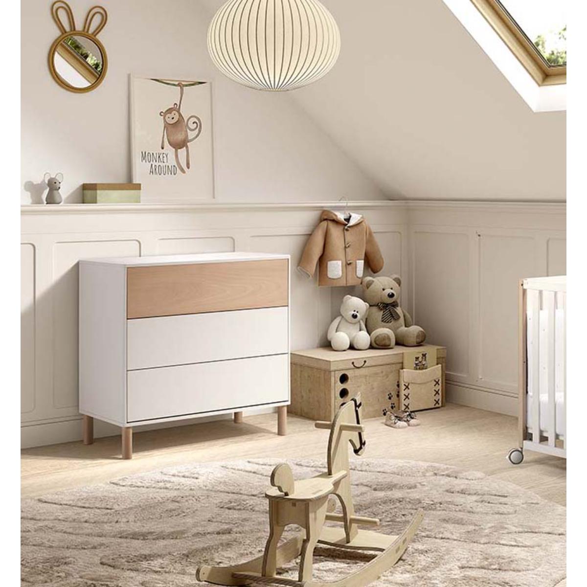 Comoda 3 Cajones DOCO Sleeping Cotinfant Blanco