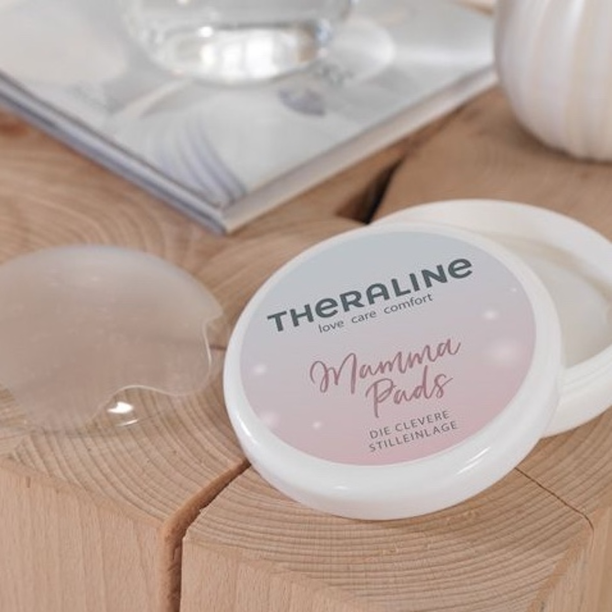 Compresses d'allaitement en silicone Theraline transparent