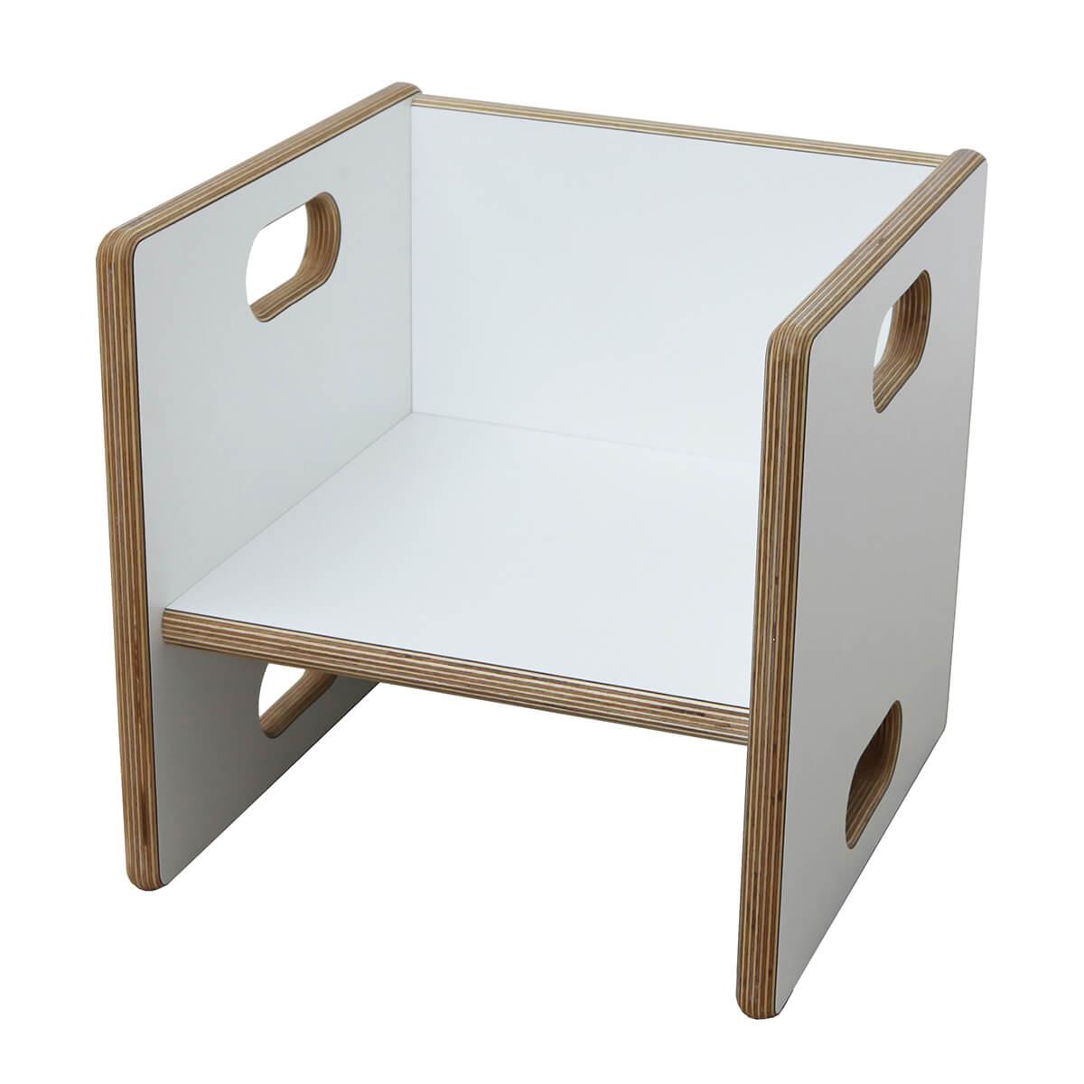 Convertible chair ZIGGY Debreuyn Multiplex white HPL - seat white