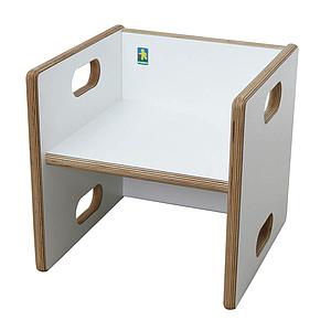 Convertible chair ZIGGY Debreuyn Multiplex white HPL - seat white