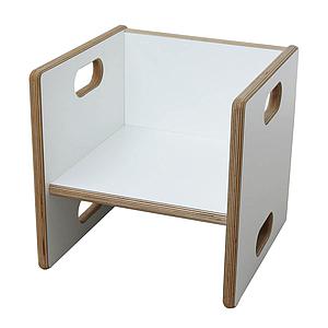 Convertible chair ZIGGY Debreuyn Multiplex white HPL - seat white