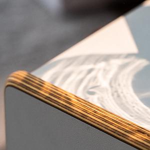 Convertible chair ZIGGY Debreuyn Multiplex white HPL - seat white