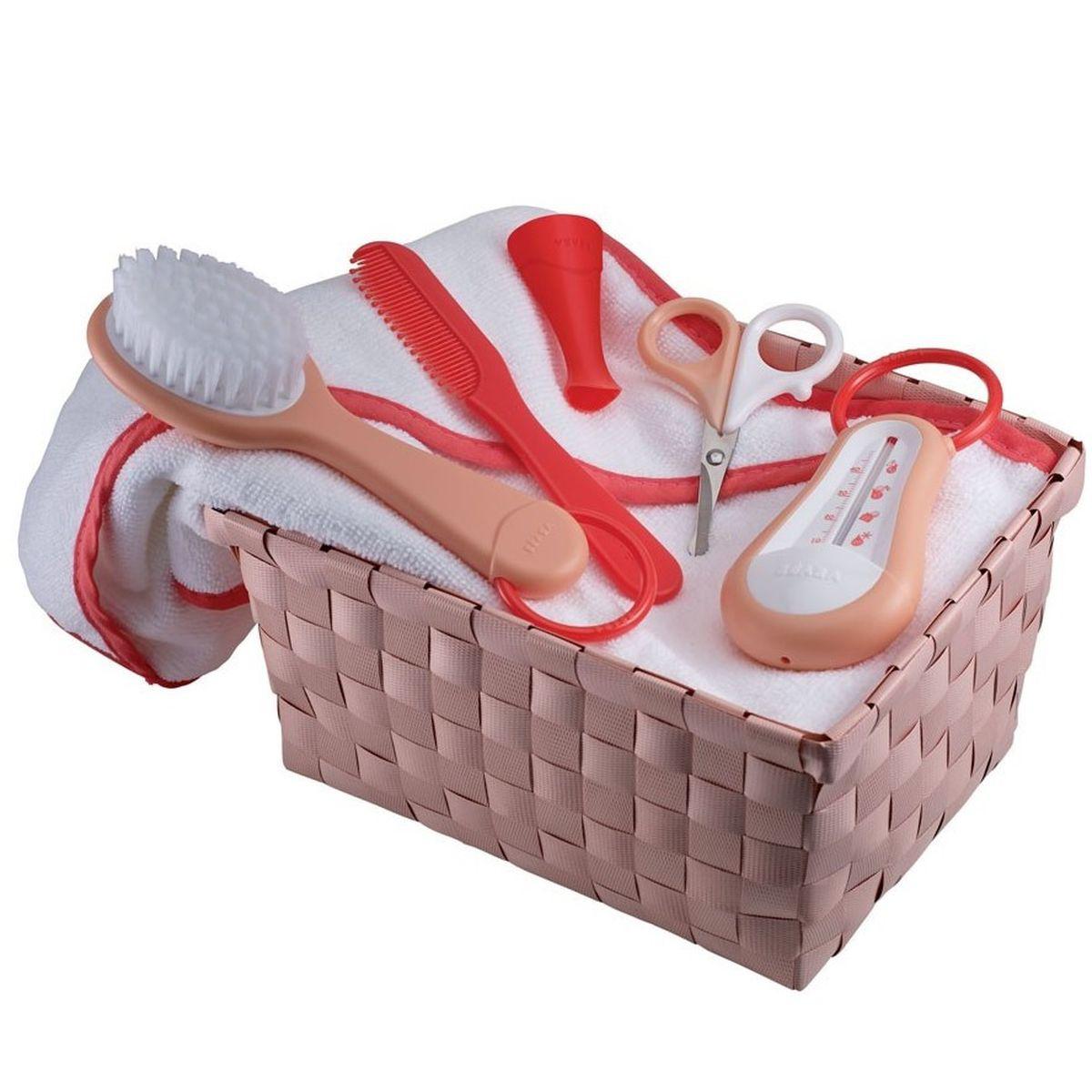 Corbeille toilette Beaba coral-nude