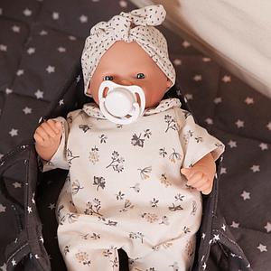 Couffin poupée 26 cm STARS gris