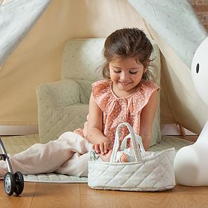 Couffin poupée 26 cm STARS vert