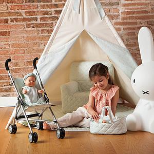 Couffin poupée 26 cm STARS vert