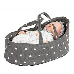Couffin poupée 36 cm STARS gris