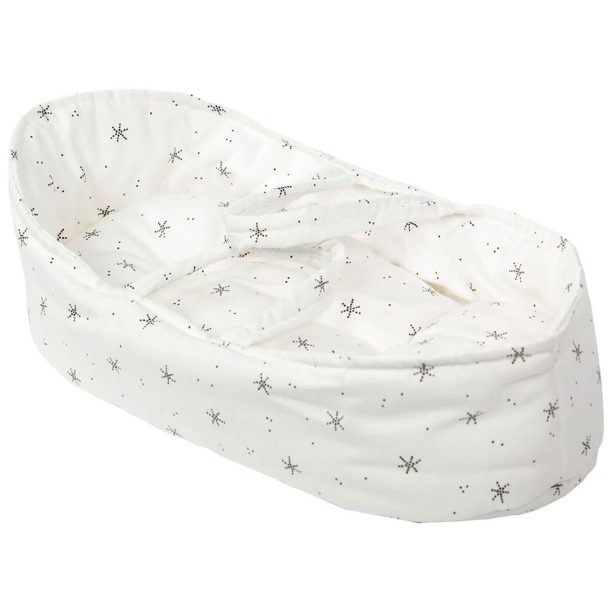 Couffin poupée 36cm STARS blanc