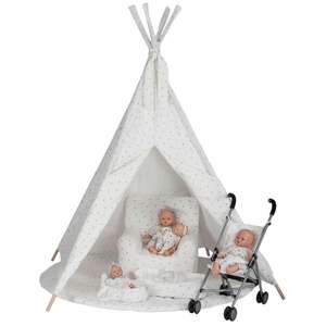 Couffin poupée 36cm STARS blanc