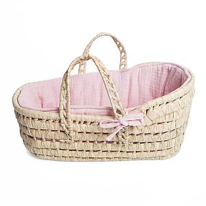 Couffin poupée en feuilles de palmier BOBBLE rose