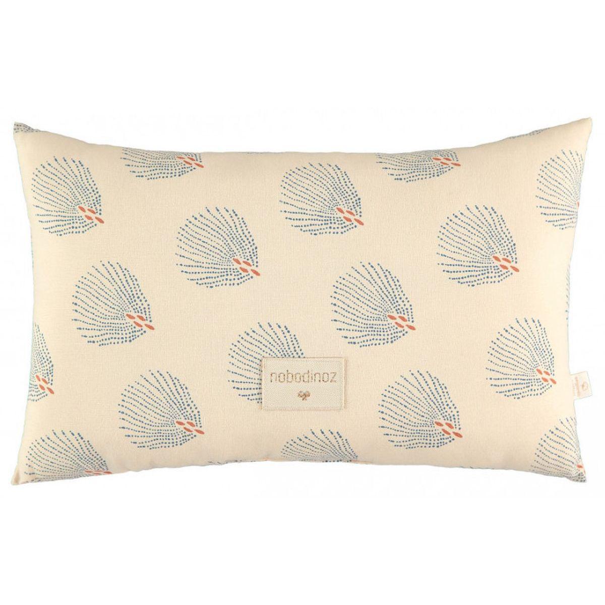 Coussin 22x35cm LAUREL Nobodinoz blue gatsby-cream