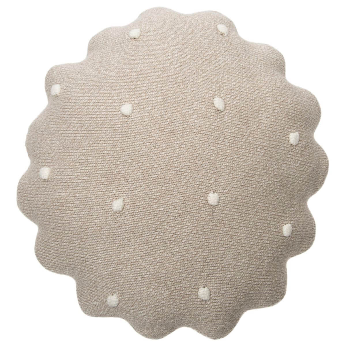 Coussin 25cm ROUND BISCUIT Lorena Canals Dune White