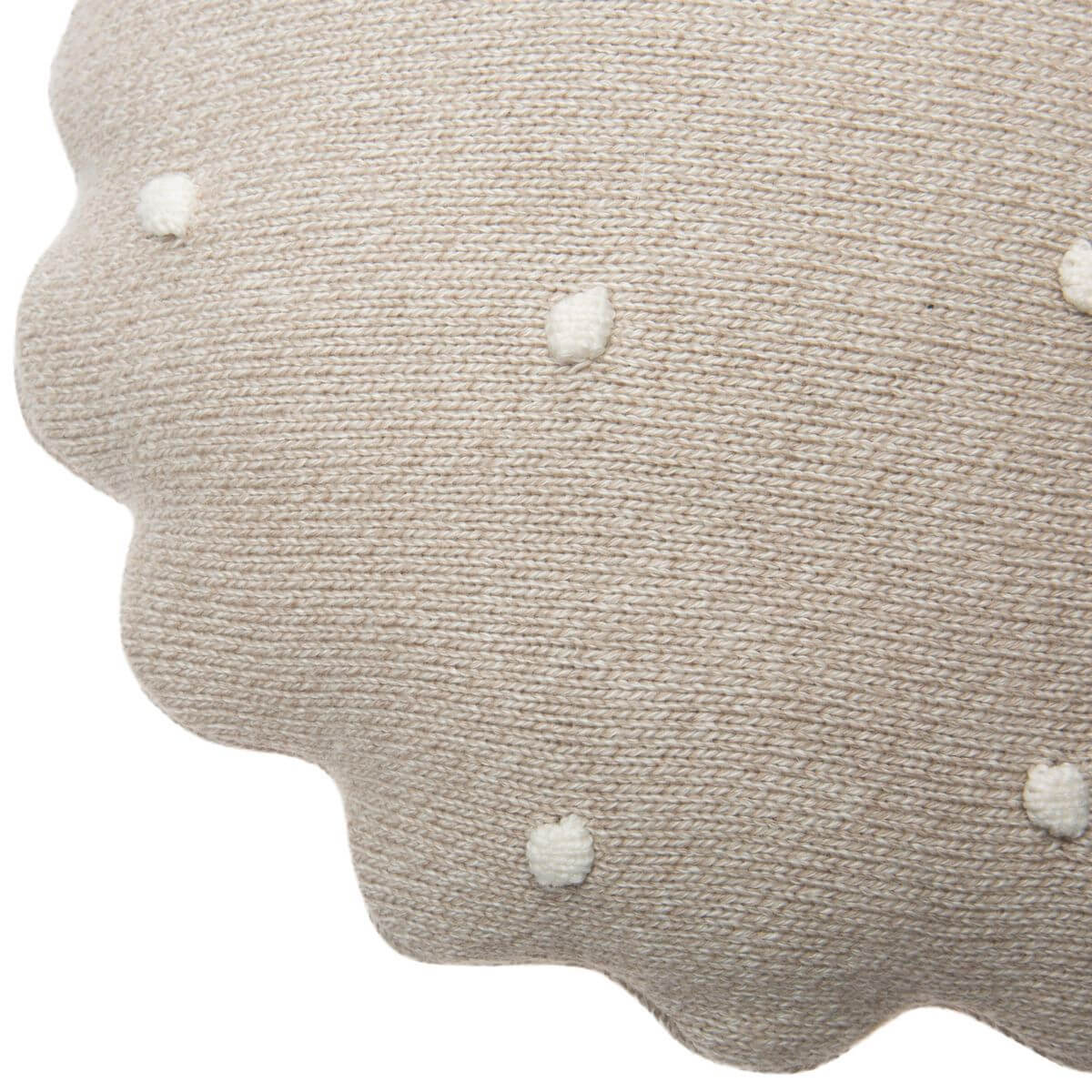 Coussin 25cm ROUND BISCUIT Lorena Canals Dune White
