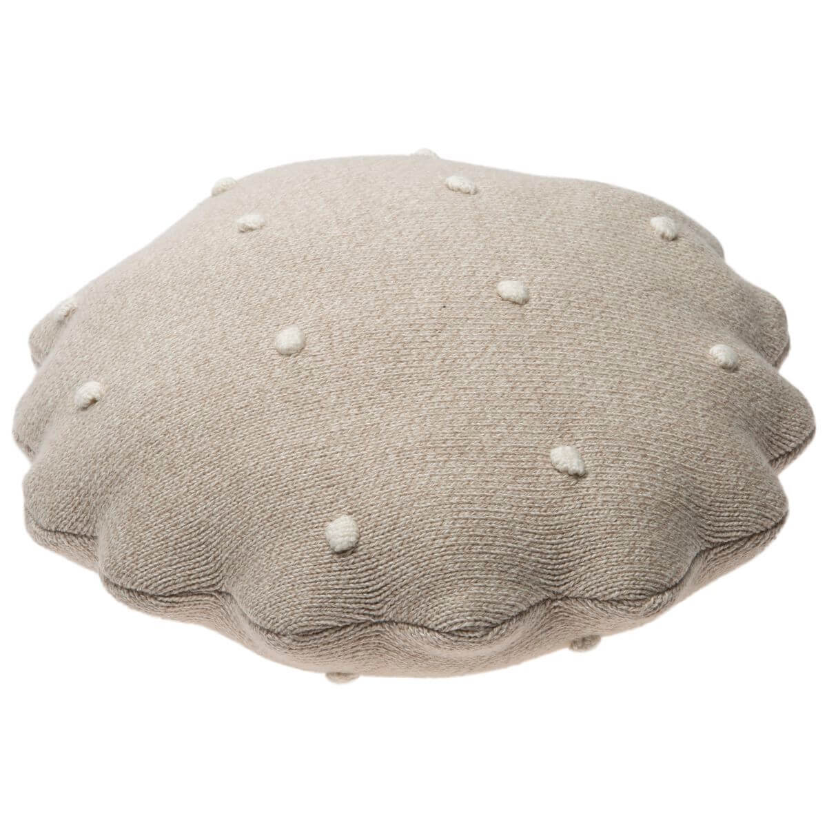 Coussin 25cm ROUND BISCUIT Lorena Canals Dune White