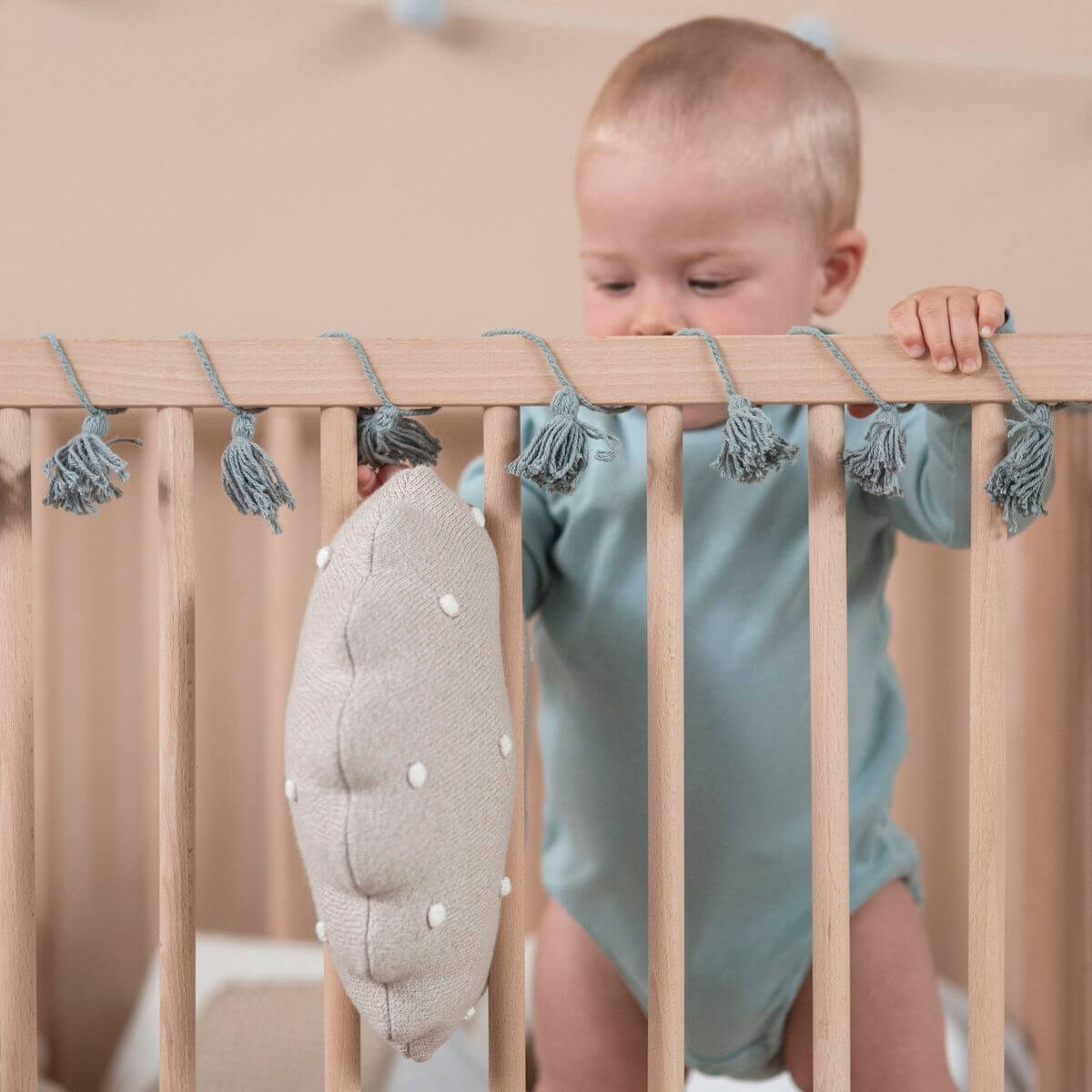 Coussin 25cm ROUND BISCUIT Lorena Canals Dune White