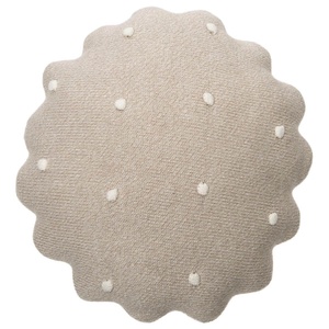 Coussin 25cm ROUND BISCUIT Lorena Canals Dune White