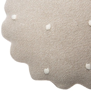 Coussin 25cm ROUND BISCUIT Lorena Canals Dune White