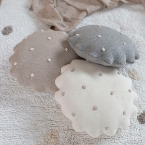 Coussin 25cm ROUND BISCUIT Lorena Canals Dune White