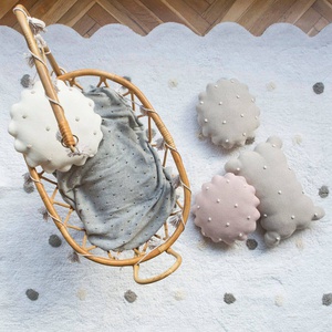 Coussin 25cm ROUND BISCUIT Lorena Canals Dune White