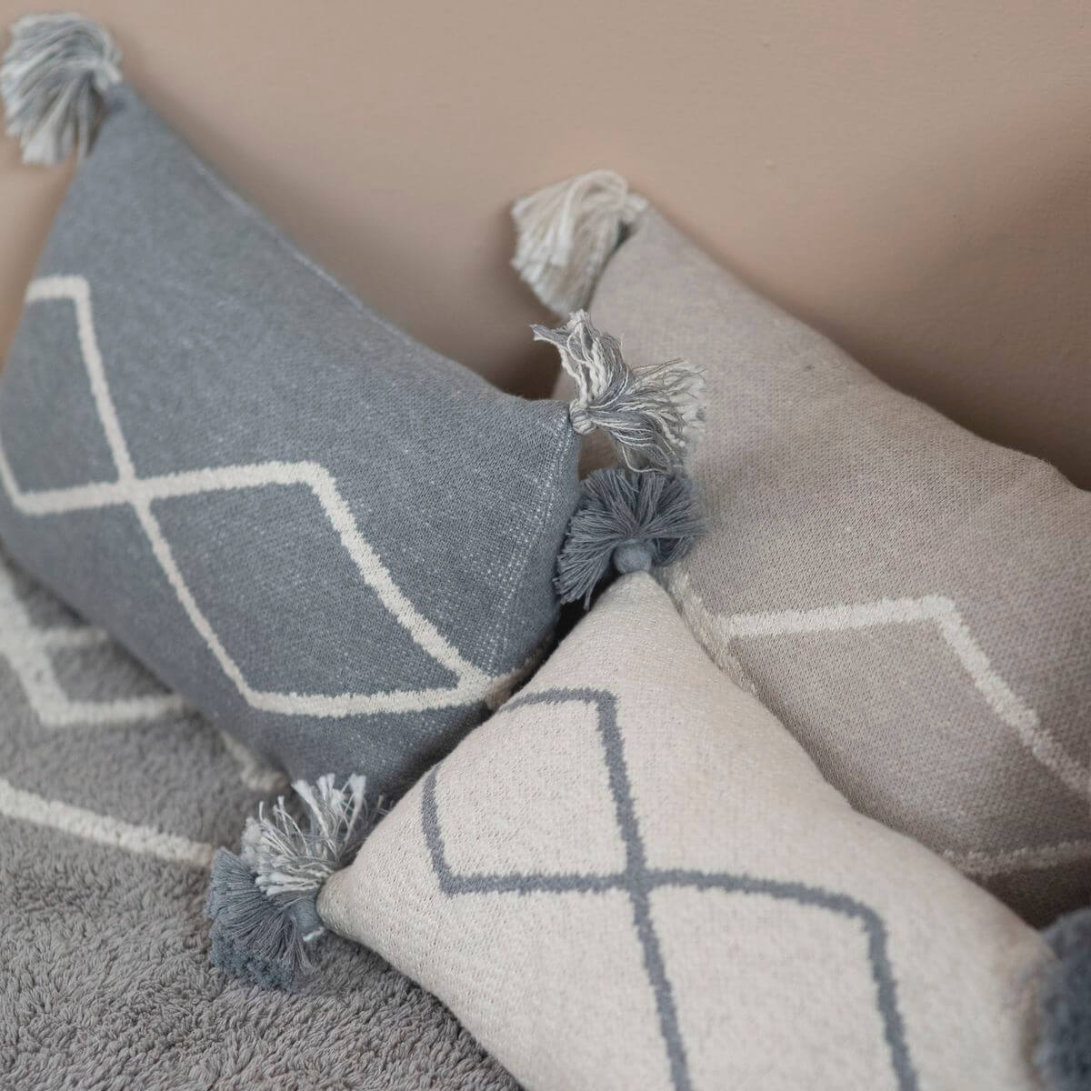 Coussin 25x40cm LITTLE OASIS Lorena Canals Nat-Indus Blue