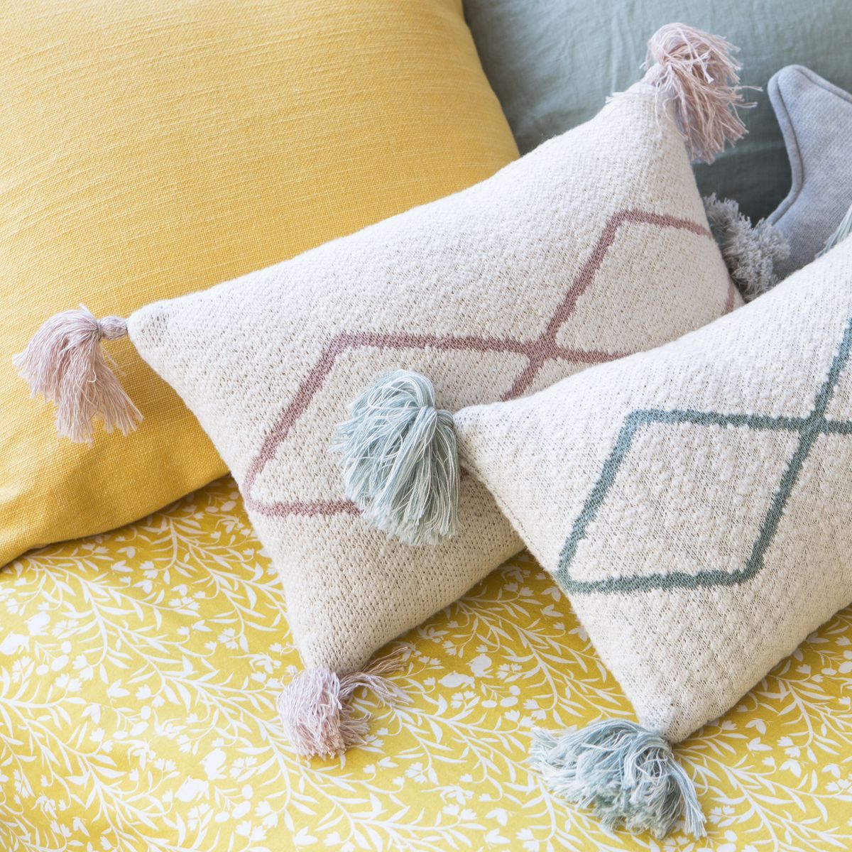 Coussin 25x40cm LITTLE OASIS Lorena Canals Nat-Pale Pink