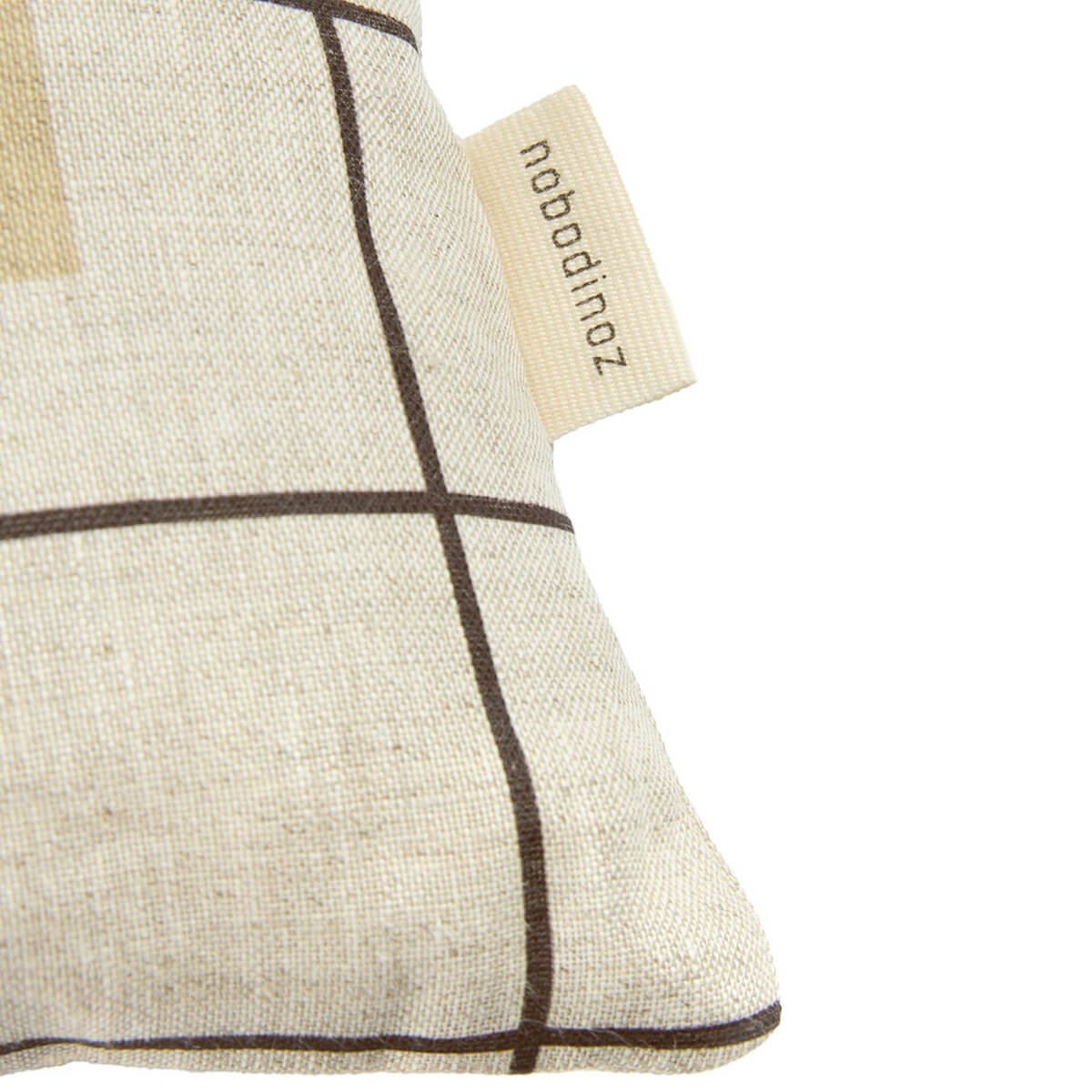 Coussin 33x22cm LIN FRANÇAIS VIBES S Nobodinoz Black grid home