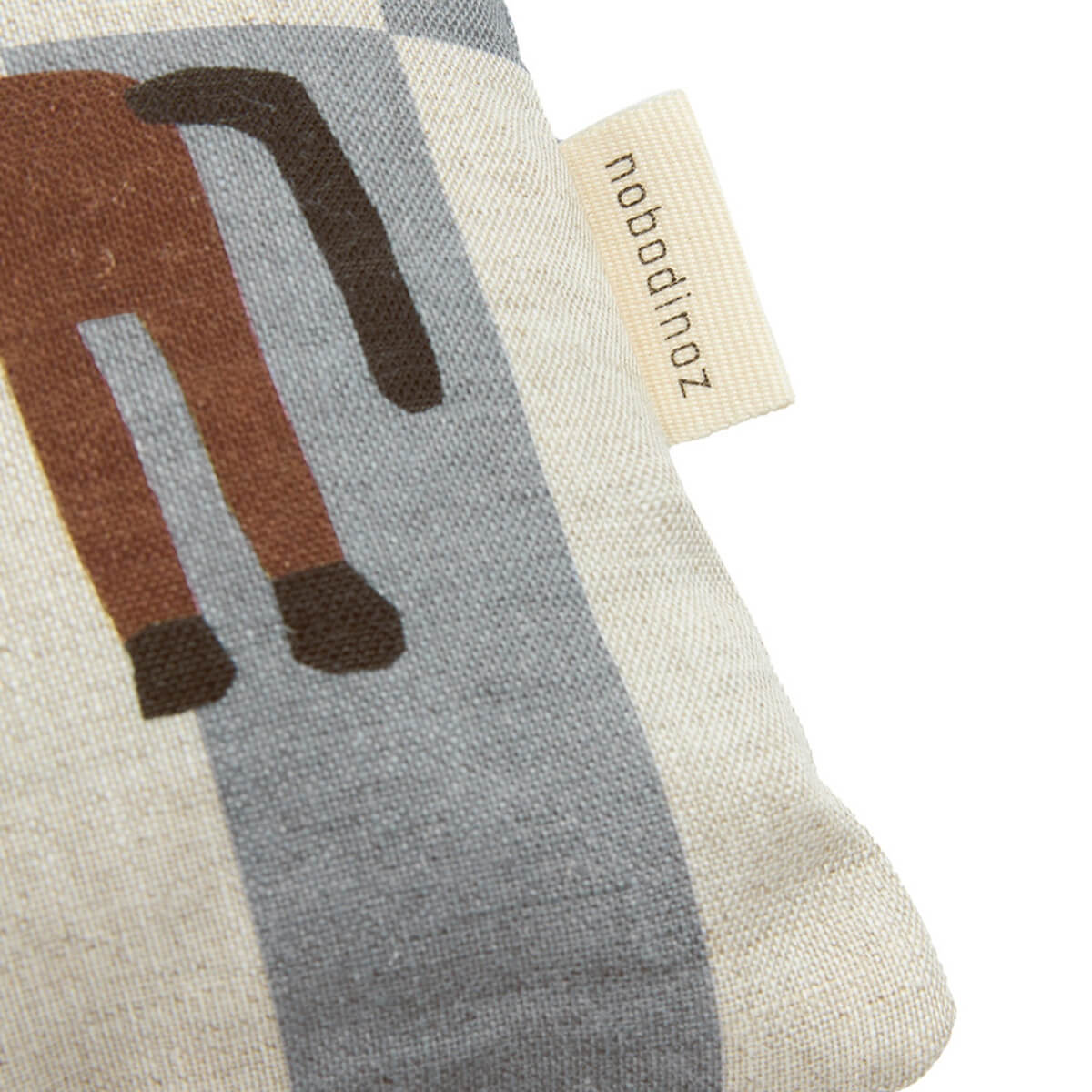 Coussin 33x22cm LIN FRANÇAIS VIBES S Nobodinoz Blue tiles horse