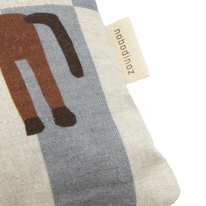 Coussin 33x22cm LIN FRANÇAIS VIBES S Nobodinoz Blue tiles horse