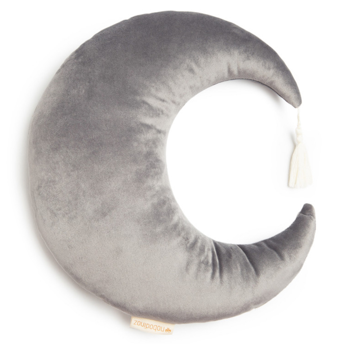 Coussin 36x32cm PIERROT MOON VELVET Nobodinoz Slate Grey