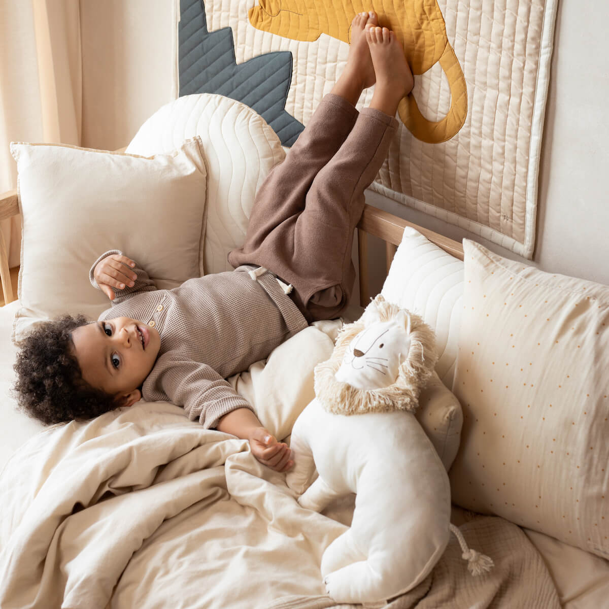 Coussin 39x33cm lion Nobodinoz
