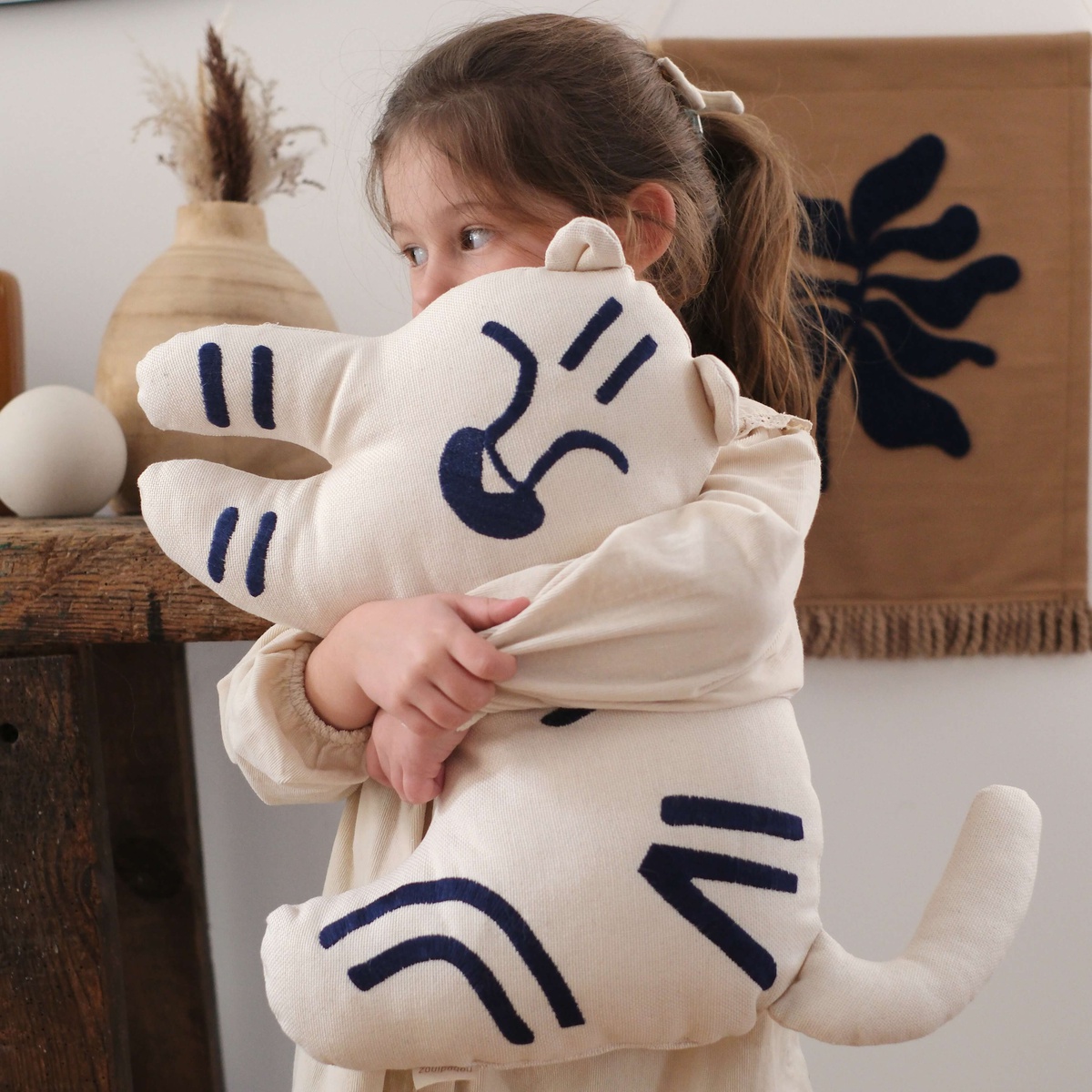 Coussin 40x32cm LANDSCAPE Nobodinoz Tiger blue-natural