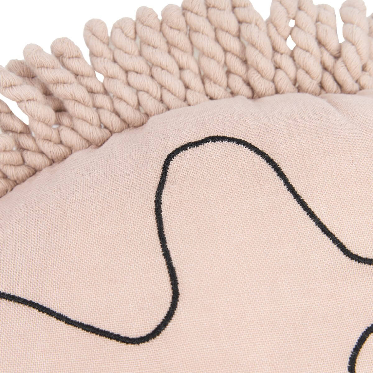 Coussin 42x32cm ENZO LE HÉRISSON FRENCH LINEN Nobodinoz mauve pink