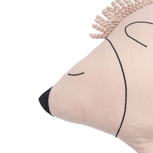 Coussin 42x32cm ENZO LE HÉRISSON FRENCH LINEN Nobodinoz mauve pink