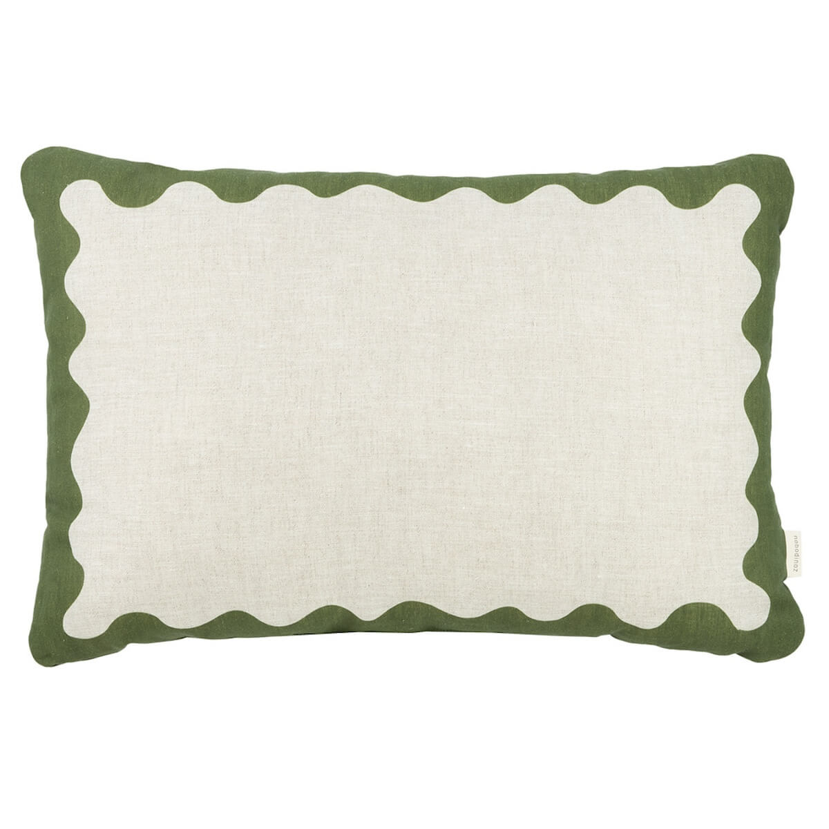 Coussin 45x30cm LIN FRANÇAIS VIBES L Nobodinoz Green